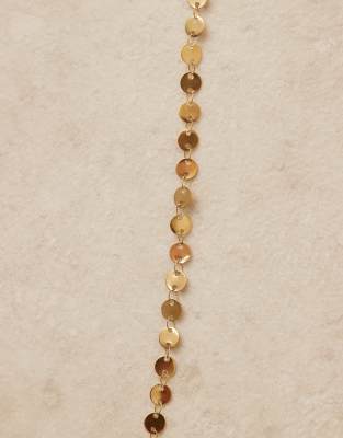 Lost Souls Disc Chain Collar Necklace In Gold