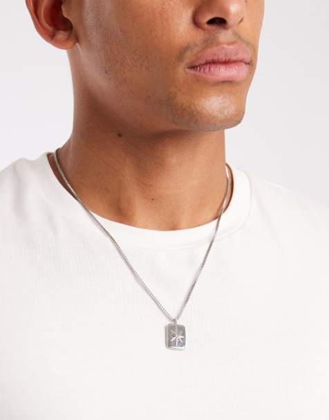 Lost souls Dog tag necklace with star engraved  in stainless steel - view 1