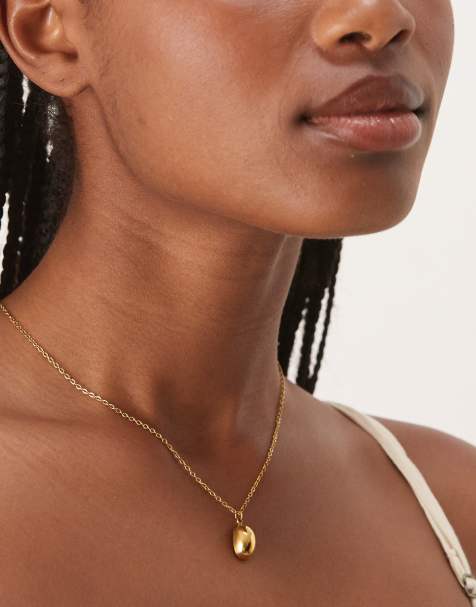 Lost Souls dome pendant necklace in 18kt gold plated stainless steel - view 1