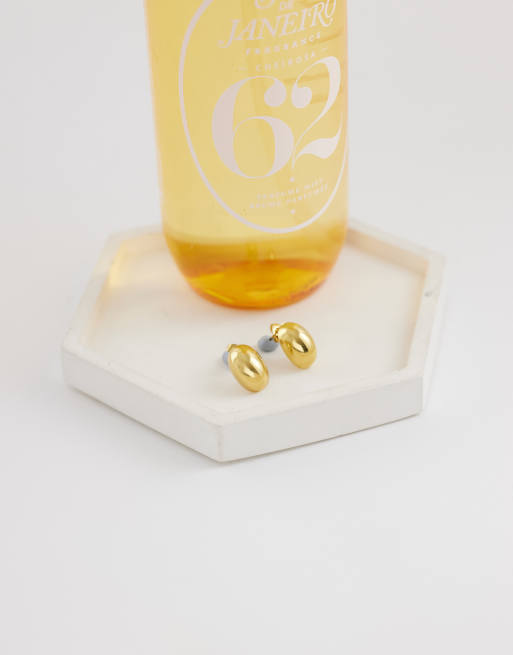 Lost Souls dome stud earrings in 18k gold plated stainless steel, 2 of 4