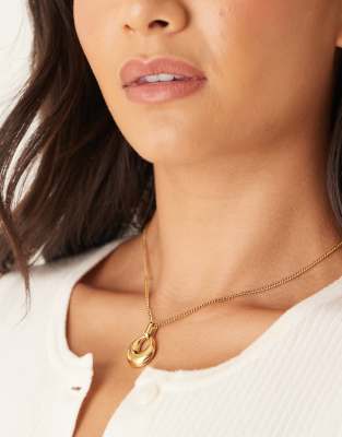 LOST SOULS Lost Souls doorknocker pendant necklace in 18ct gold plated stainless steel