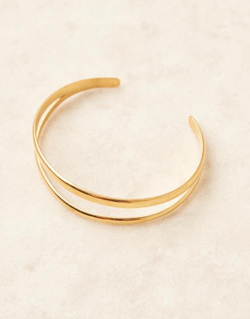Lost Souls double cuff bracelet in 18kt gold plated stainless steel, 2 of 3