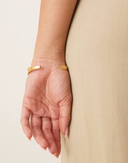 Lost Souls double cuff bracelet in 18kt gold plated stainless steel, 3 of 3