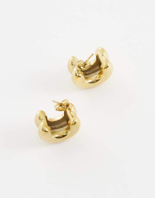 Lost Souls double hoop earrings in 18kt gold plated stainless steel, 4 of 4