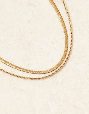 Lost Souls Double Row Chain Necklace In Gold