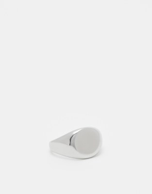 essential signet ring in stainless steel-Silver