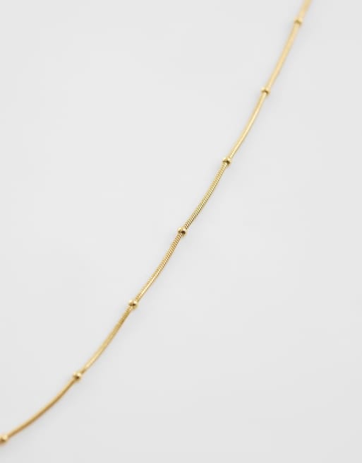 Lost Souls faux pearl drop necklace in 18kt gold plated stainless steel, 4 of 4