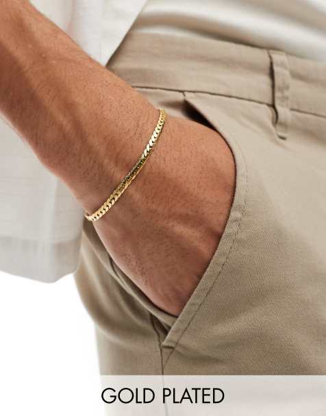 Lost Souls – Fischgrät-Kettenarmband in 18 Karat Vergoldung - view 1