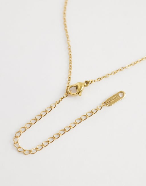 Lost Souls fish pendant necklace in 18ct gold plated stainless steel, 4 of 4