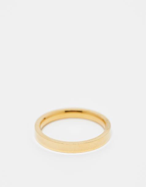 Lost Souls – Flacher Bandring mit 18-Karat-Vergoldung, 3 mm - view 1