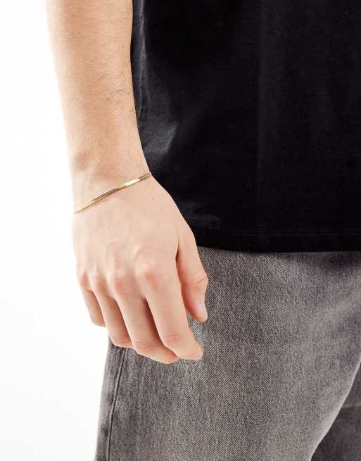 Lost Souls – Flaches Schlangenketten-Armband mit 18-Karat-Vergoldung, 3 mm, 3 von 3