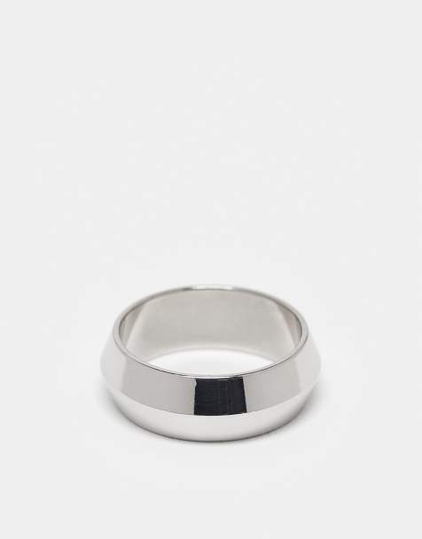Lost Souls geometric band ring in stainless steel  - view 1