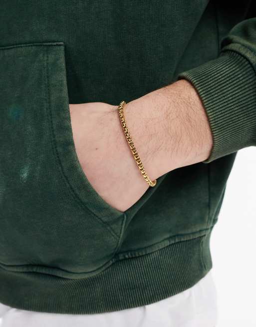 Lost Souls – Goldfarbenes Armband aus runden Venezianer-Kettengliedern mit 18-Karat-Vergoldung