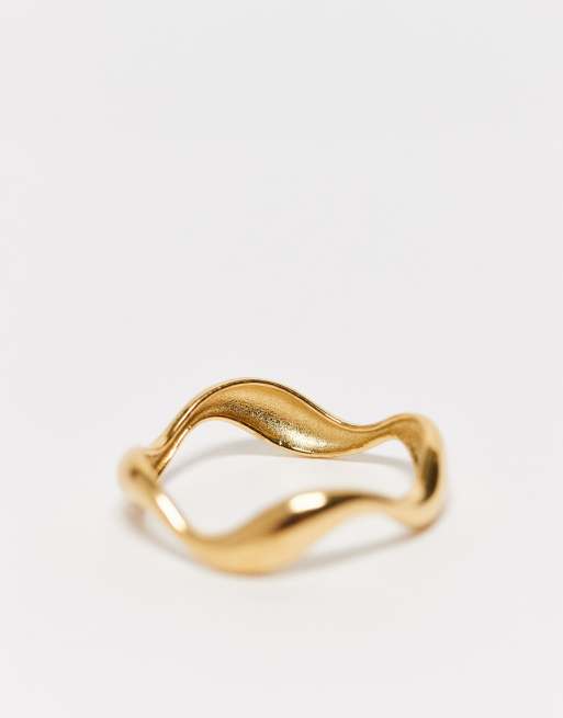 Lost Souls - Golvende ring van roestvrij staal verguld met 18k goud, 3 van 3