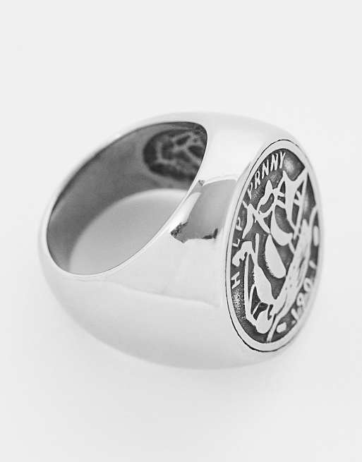 Lost Souls – Gravierter Siegelring aus Edelstahl in Silberoptik, 4 von 4