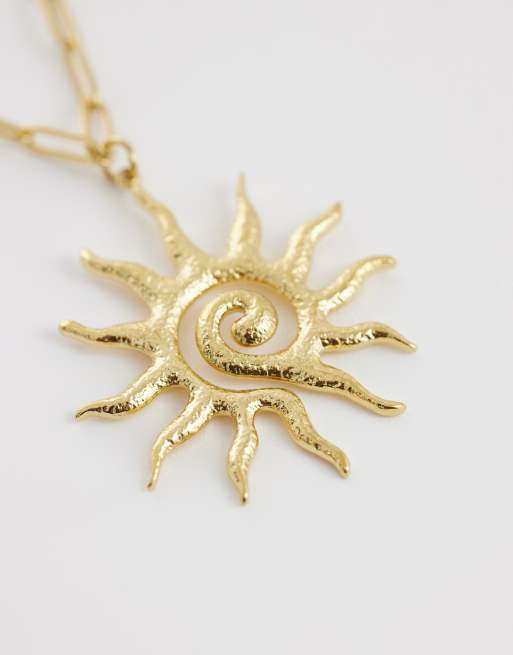 Lost Souls – Halsband i 18K guldpläterat, rostfritt stål med solhänge, 3 av 4