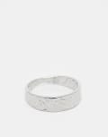 Lost Souls hammered ring in stainless steel-Silver