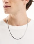 [LOST SOULS] Lost Souls herringbone chain necklace in stainless steel-Silver No Size SILVER