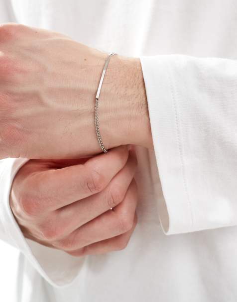 Lost Souls – Kettenarmband aus Edelstahl mit kleiner Erkennungsmarke - view 1