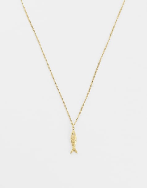 Lost Souls - Ketting van 18kt verguld roestvrij staal met vis-hangertje - view 1