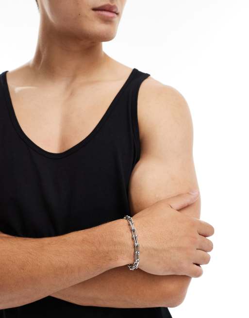 Lost Souls – Klobiges Kettenarmband aus Edelstahl in Büroklammer-Optik