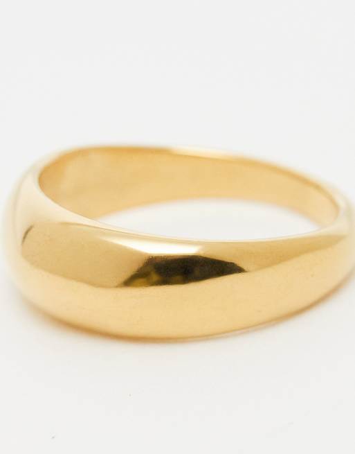 Lost Souls – Kupolformad ring i rostfritt stål med 18K guldplätering, 3 av 3