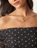 [LOST SOULS] Lost Souls large molten pendant necklace in 18kt gold plated stainless steel No Size GOLD