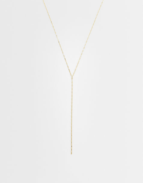 Lost Souls lariat chain necklace in 18k gold plated - view 1