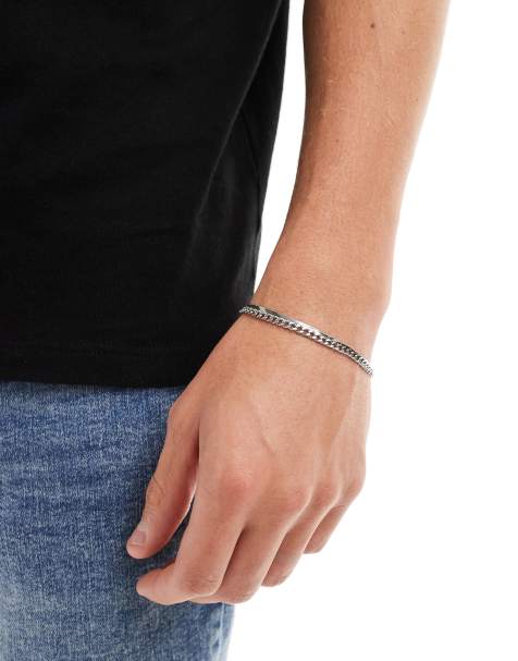 Lost Souls layered chain bracelets in stainless steel - view 1