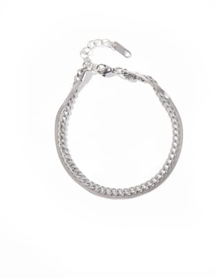 Lost Souls layered chain bracelets in stainless steel | ASOS