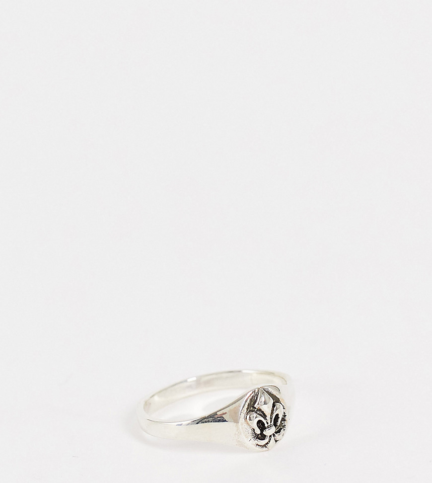 Lost Souls mini signet ring in sterling silver