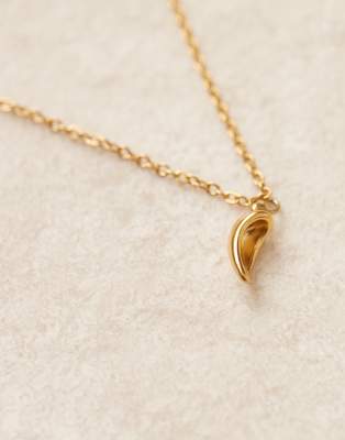 Lost Souls Mini Teardrop Pendant Necklace In Gold