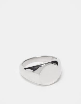 LOST SOULS Lost Souls minimal signet ring in stainless steel-Silver