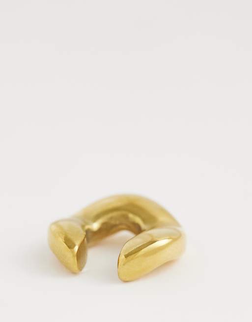 Lost souls molten effect ear cuff in 18ct gold plated stainless steel, 4 of 4