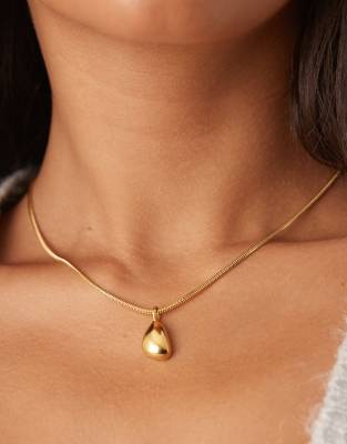 LOST SOULS Lost Souls molten pendant necklace in 18ct gold plated stainless steel