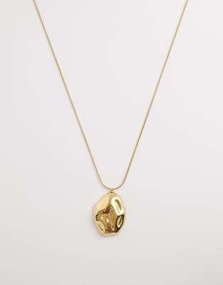 Lost Souls Molten Pendant Necklace In Gold