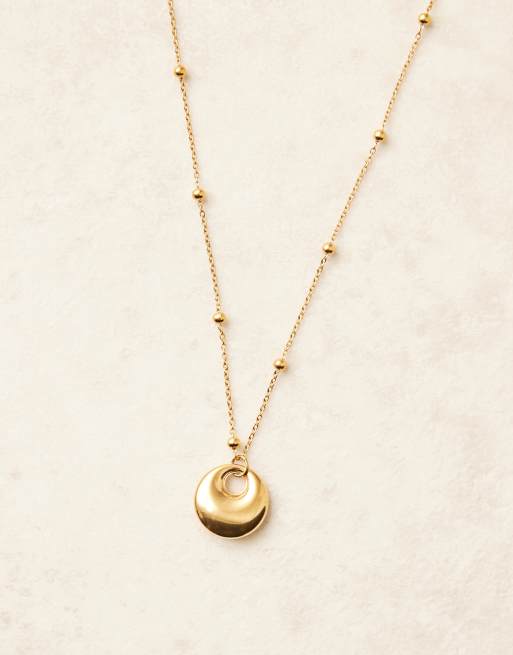 Lost Souls Molten pendant necklace with satelittle chain  in 18K gold plated, 2 of 3