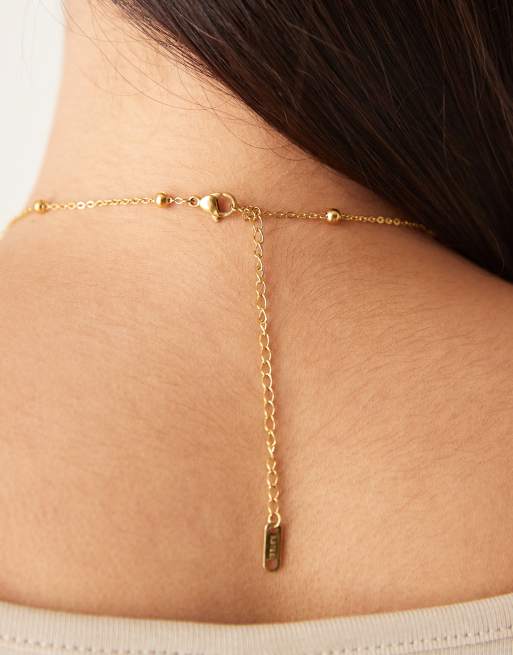 Lost Souls Molten pendant necklace with satelittle chain  in 18K gold plated, 3 of 3