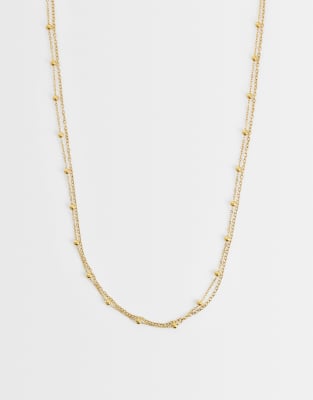 Lost Souls Multirow Satalite Chain Necklace In Gold