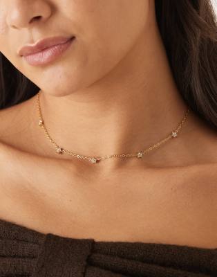 Lost Souls Necklace With Mini Embellished Star Charms In Gold