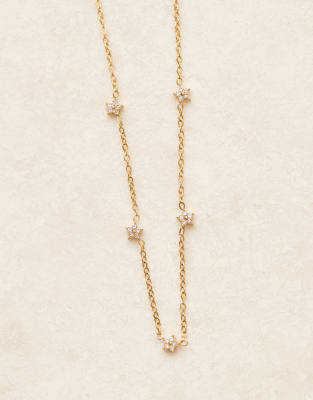 Lost Souls Necklace With Mini Embellished Star Charms In Gold