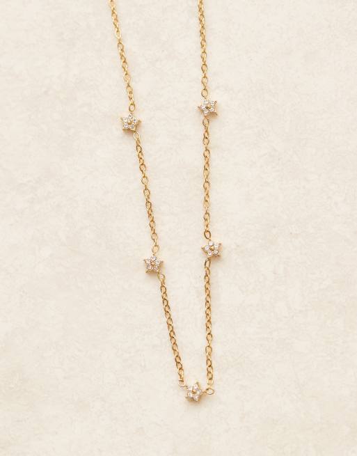 Lost Souls Necklace with mini embellished star charms in 18K gold plated, 2 of 3