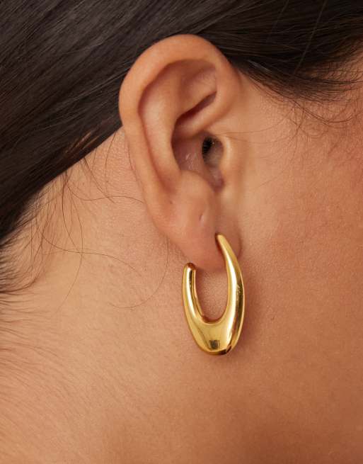 Lost Souls - Oorringen met gesmolten design in 18K verguld staal, 3 van 3