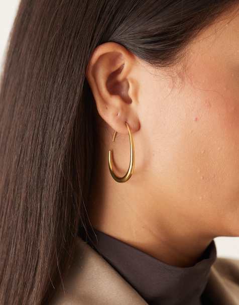 Lost Souls - Orecchini a cerchio a goccia placcati oro 18 k - view 1