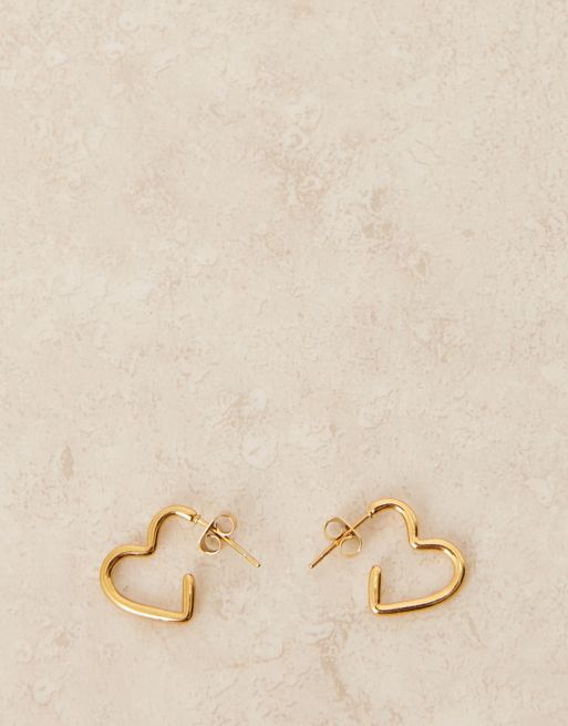 Lost Souls - Orecchini a cerchio in acciaio inossidabile placcati in oro 18 k, 2 di 3