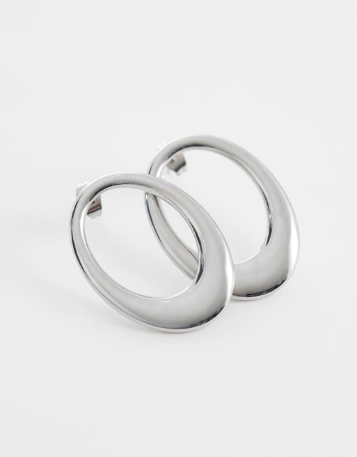 Lost Souls oval stud earrings in stainless steel, 3 of 4