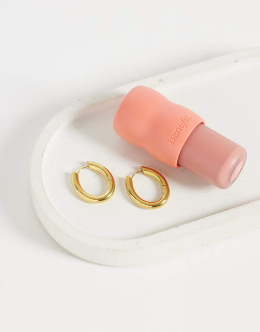 Lost Souls ovala huggie-creoler i 18k guldpläterat rostfritt stål, 2 av 4