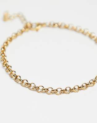 Lost Souls Pack Of 2 Rope And Rolo Chain Bracelets In Gold