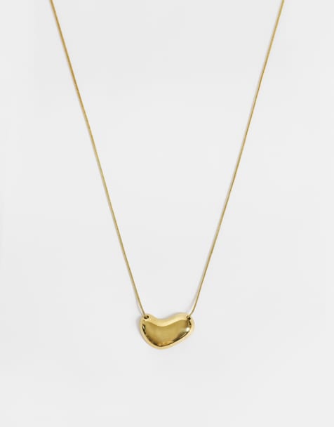 Lost Souls pebble necklace in 18k gold plate stainless steel - view 1