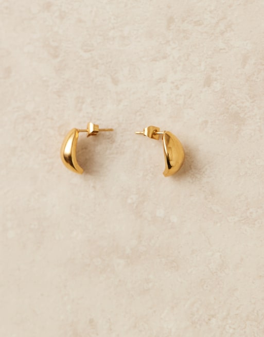 Lost Souls - Ørestikkere med 18 k guldbelægning og buet design, 2 af 3